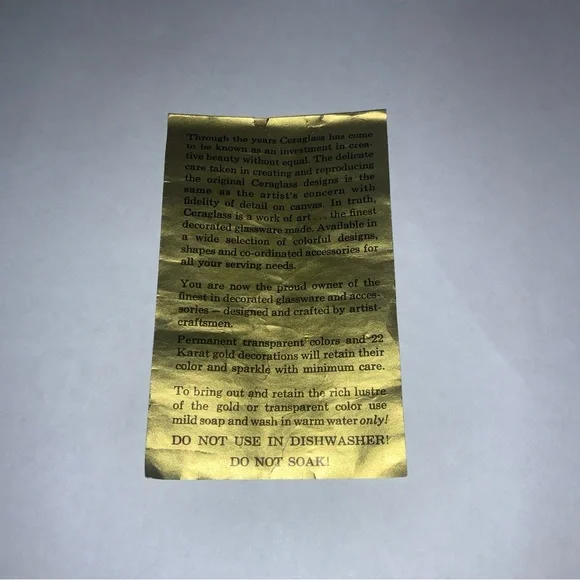 Vintage MCM Cera glass with 22 k gold accents - Picture 6 of 7